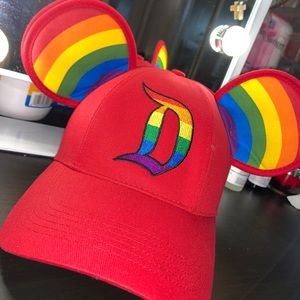Rainbow ears disney hat